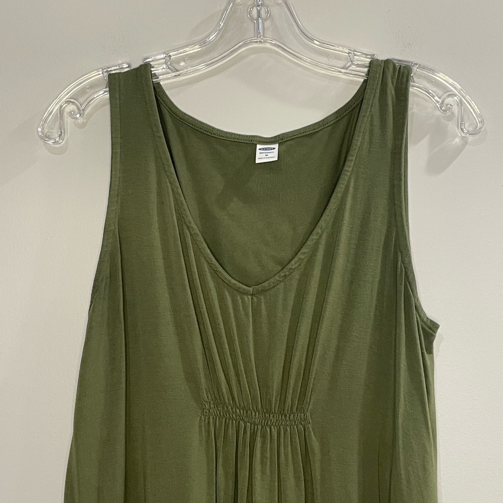 Old Navy Olive Maternity Tank Sz M - Picture 2 of 6